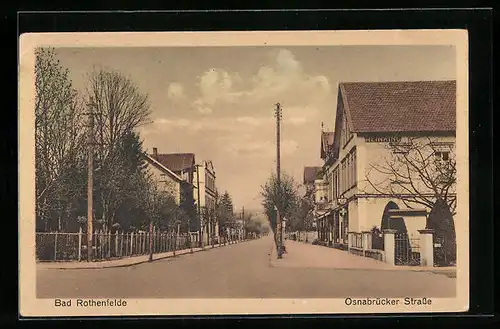 AK Bad Rothenfelde, Blick in die Osnabrücker Strasse