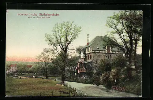 AK Niederbergheim, Flusspartie im Kurhaus