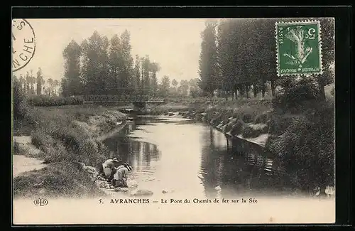 AK Avranches, le Pont du Chemin de fer sur la Sée