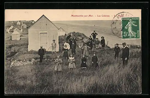 AK Montmartin-sur-Mer, les Cabines, la Plage