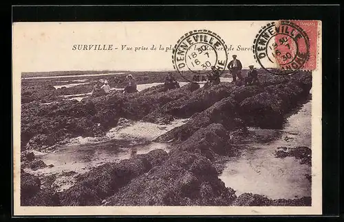 AK Surville, Vue prise de la plage