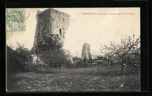 AK Regnéville, Ruines du Chateau-Fort