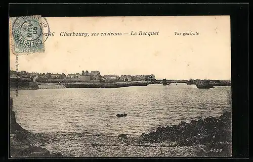 AK Cherbourg, le Becquet, Vue générale