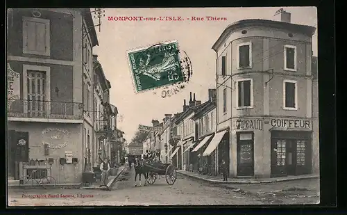 AK Monpont-sur-l`Isle, Rue Thiers