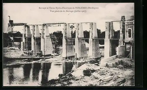 AK Tuiliéres, Vue generale du Barrage, 1907