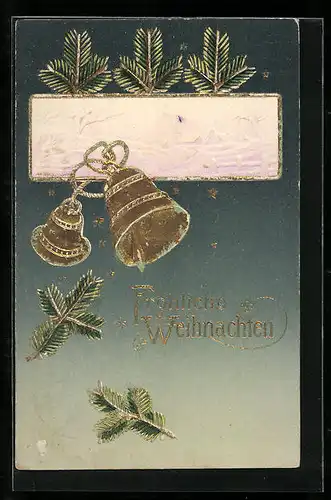 AK Glocken läuten an Weihnachten