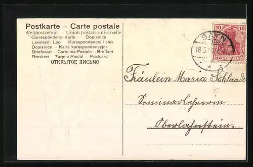 AK Fröhliche Pfingsten, Birkenbaum