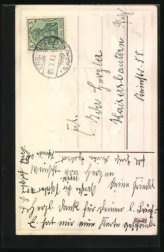 AK Palmkätzchenzweige zu Ostern