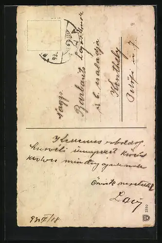 AK Kinder mit Osterküken zum Fest