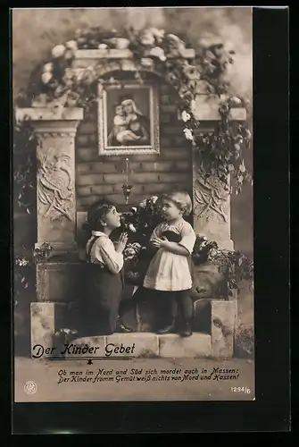 Foto-AK NPG Nr. 1294 /6: Der Kinder Gebet, Kinder mit gefalteten Händen