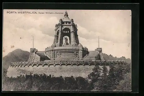 AK Porta Westfalica, Kaiser Wilhelm-Denkmal