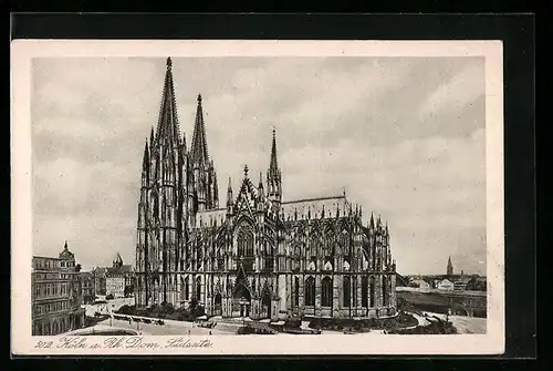 AK Köln, Dom von Süden gesehen