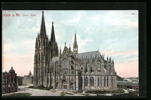 AK Köln, Dom, Südansicht