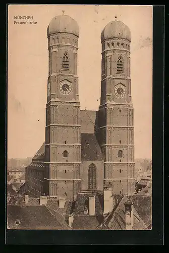 AK München, Frauenkirche, Frontalansicht