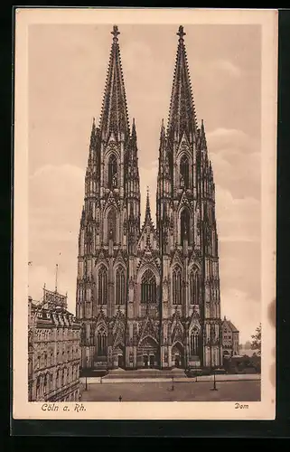 AK Cöln a. Rh., Dom und Hotel St. Paul