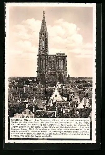 AK Strassburg i. E., Münster im Stadtbild