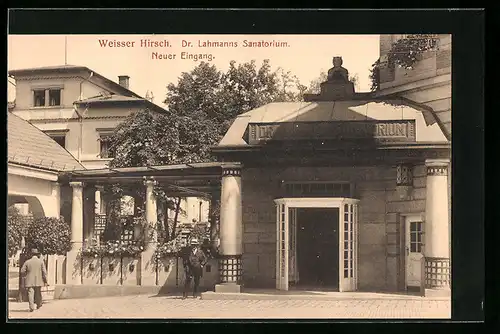 AK Weisser Hirsch, Dr. Lahmanns Sanatorium, Neuer Eingang