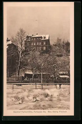 AK Falkenau i. Sa., Gasthof Falkenhöhe von Georg Pönisch