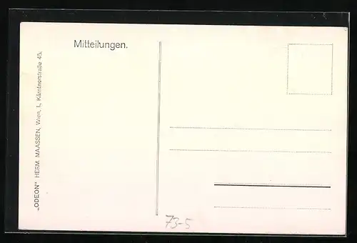 AK Operette Der Herrgott ist ein Musterwirt, Notenzeile, Szene und Portrait