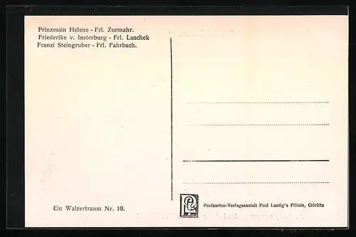 AK Operette Ein Walzertraum, Temprament, Temprament