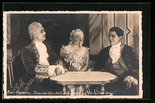 AK Operette Der lustige Krieg, Poldi Harlanns, Johanna Schubert, Otto Karl