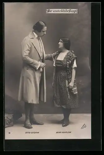 AK Operette Der unsterbliche Lump, Szene mit Otto Storm und Mimi Marlow
