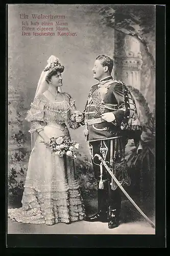 AK Operette Ein Walzertraum, Szene mit Prinzessin Helene und Leutnant Niki