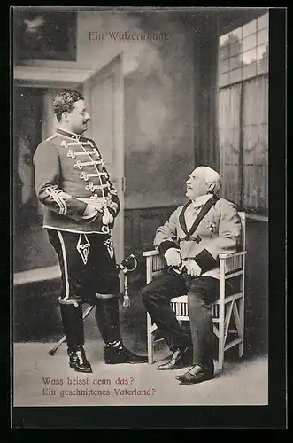 AK Operette Ein Walzertraum, Spielszene mit Joachim XIII. und Leutnant Niki