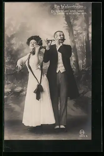 AK Operette Ein Walzertraum, Szene mit Josef König und Mizzi Wirth