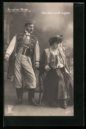 AK Operette Die lustige Witwe, Nimm ihn,...