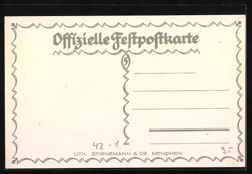 Künstler-AK Aarau, Eidgenössisches Schützenfest 1924, Schützengruppe