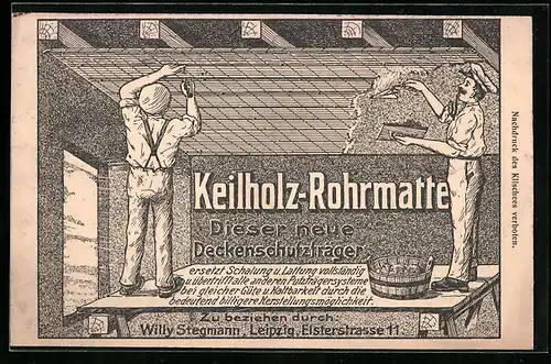 AK Reklame für Keilholz-Rohrmatte