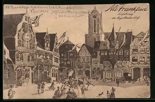 AK Frankfurt a. M., 17. Deutsches Bundes- und Goldenes Jubiläums-Schiessen 1912