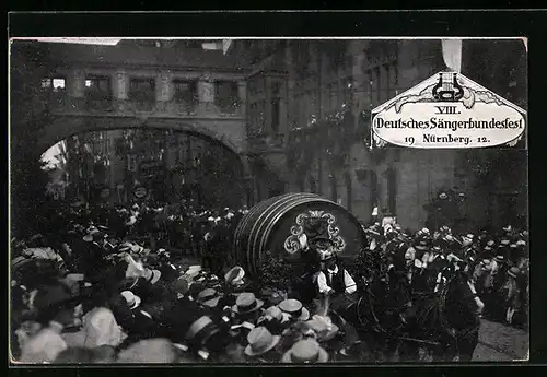 AK Nürnberg, VIII. Deutsches Sängerbundesfest 1912, Festzug