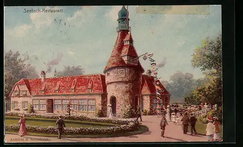AK Hamburg, 16. Deutsches Bundesschiessen 1909, Seefisch-Restaurant