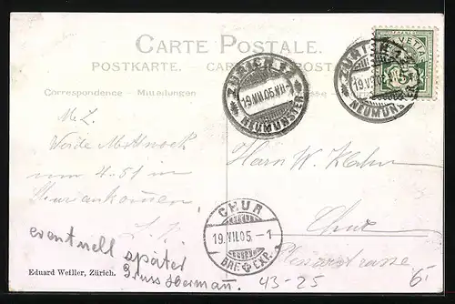 AK Zürich, Eidg. Sängerfest 1905, Festhütte