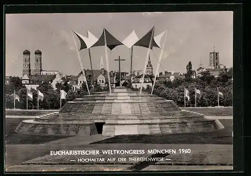 AK München, Eucharistischer Weltkongress München 1960, Rotes Kreuz