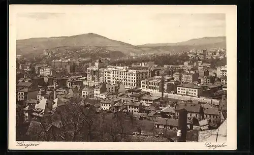 AK Sarajevo, Totalansicht aus der Vogelschau, Panorama