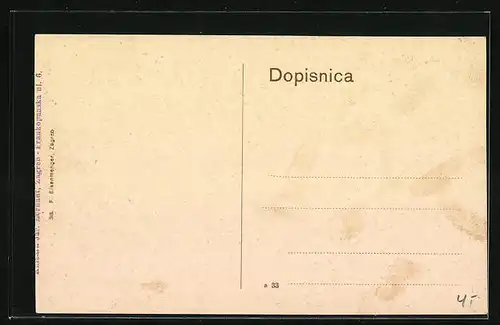 AK Zagreb, Ortspartie mit Kirche