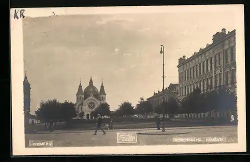 AK Kromeríz, Komenského Námestí, Platz an der Synagoge