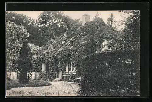 AK Flensburg, Marienhölzung Försterhaus mit Gartenanlage