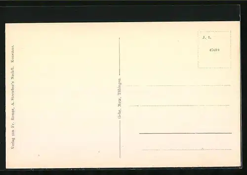 AK Konstanz-Petershausen, Neues Schulhaus, von einem Feld gesehen