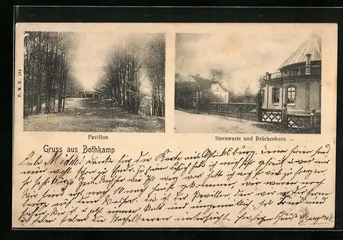 AK Bothkamp, Sternwarte und Brückenhaus, Pavillon