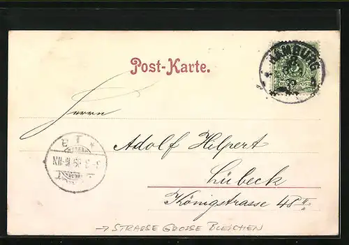 AK Hamburg-Neustadt, Strassenpartie Grosse Bleichen aus der Vogelschau