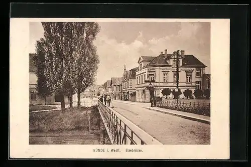 AK Bünde i. Westf., Blick auf die Elsebrücke