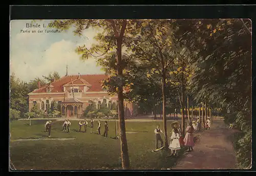 AK Bünde i. W., Partie an der Turnhalle