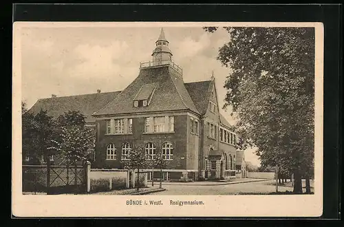 AK Bünde i. Westf., Blick auf das Realgymnasium