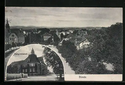 AK Bünde, Ortsansicht mit Realgymnasium