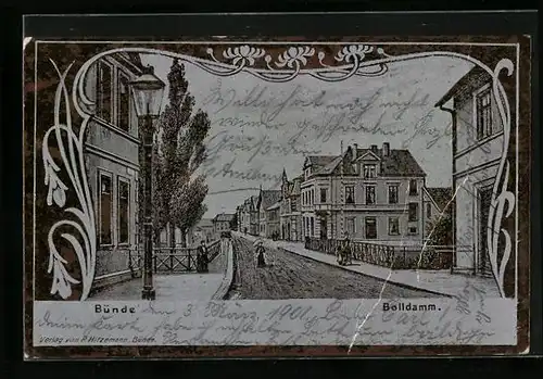 Metallfolie-AK Bünde, Ansicht Balldamm