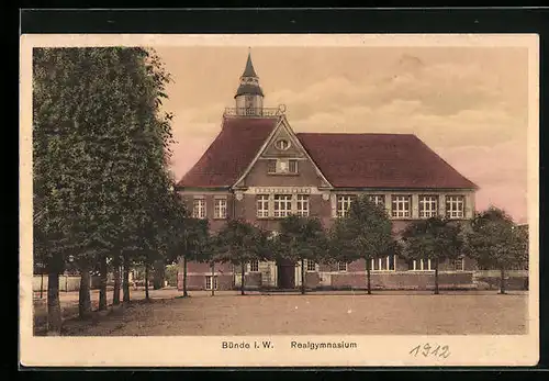 AK Bünde i. W., Blick auf das Realgymnasium